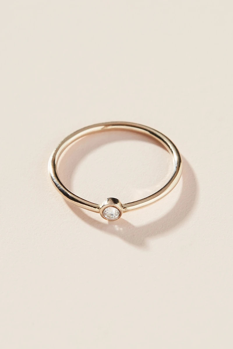 Maya Brenner 14K White Gold Birthstone Ring