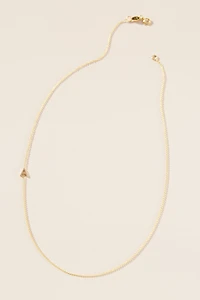 Maya Brenner 14k Gold Asymmetric Monogram Necklace