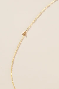 Maya Brenner 14k Gold Asymmetric Monogram Necklace