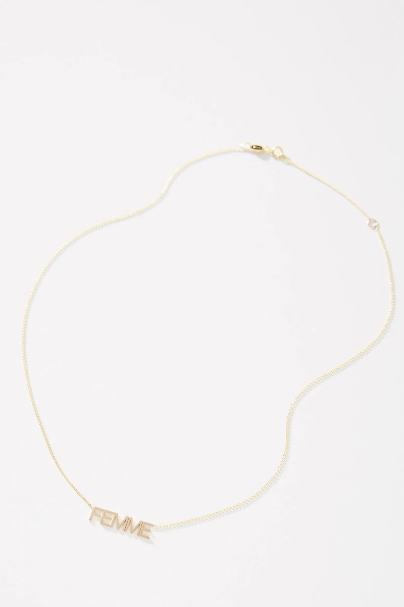 Maya Brenner 14k Gold Femme Necklace