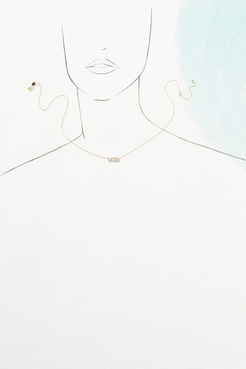 Maya Brenner 14k Gold Mom Necklace