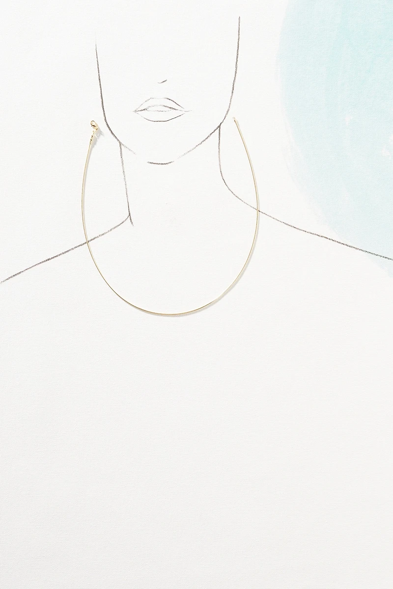 Maya Brenner 14k Gold Omega Necklace