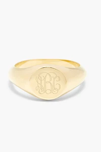Brook & York Custom Monogram Petite Signet Ring
