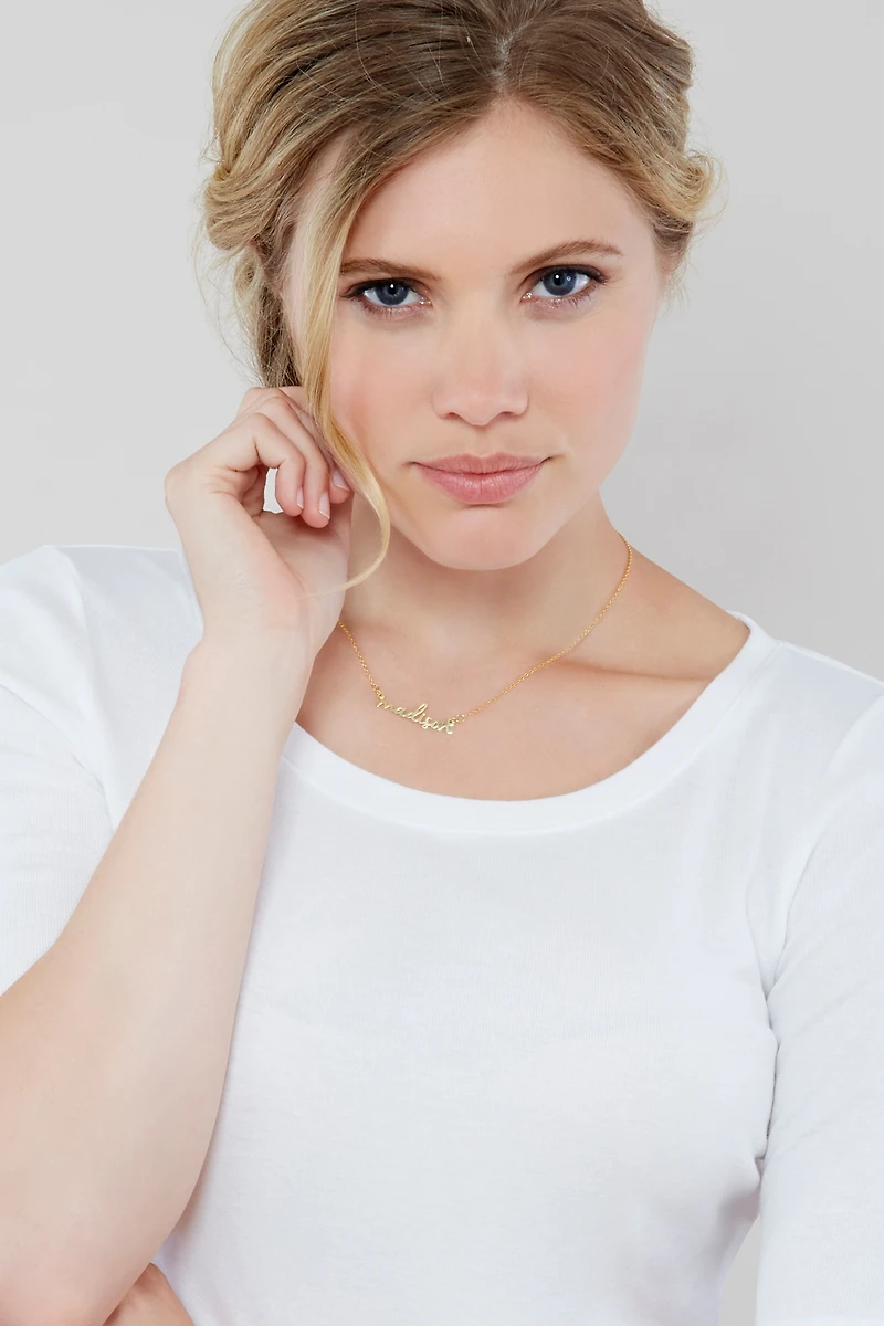 Brook & York Custom Mini Nameplate Necklace