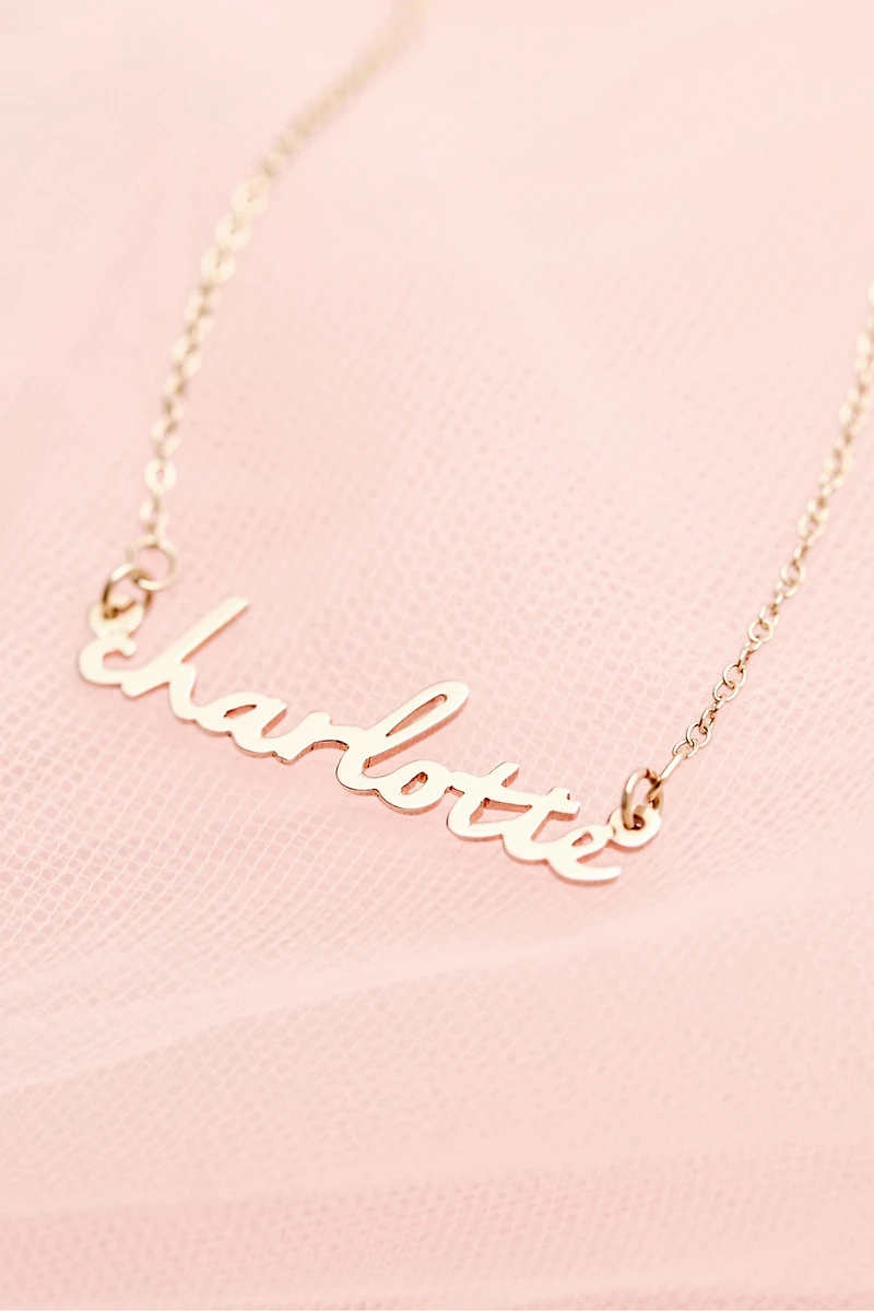 Brook & York Custom Mini Nameplate Necklace