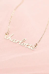 Brook & York Custom Mini Nameplate Necklace