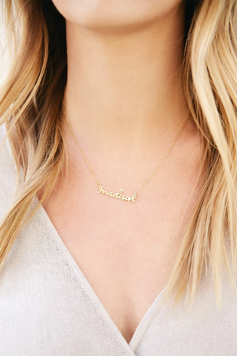 Brook & York Custom Mini Nameplate Necklace