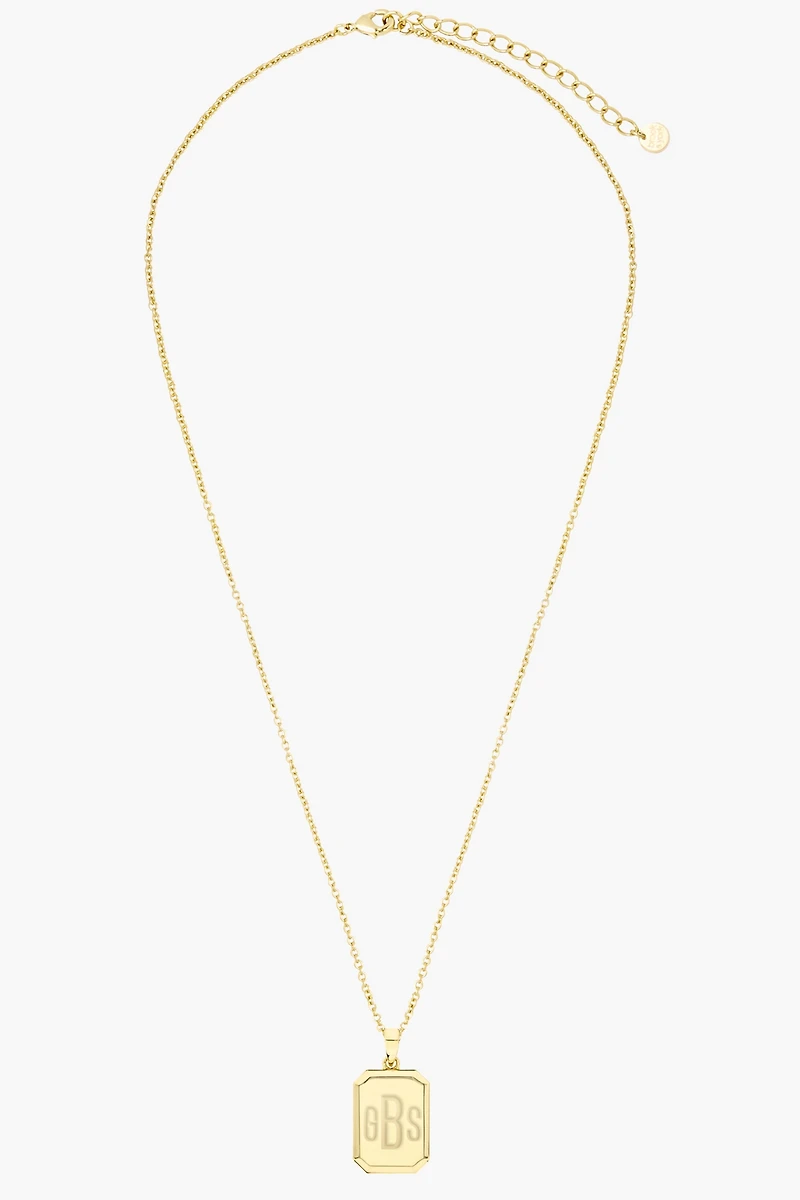 Brook & York Custom Monogram Pendant Necklace