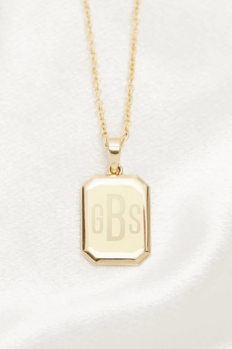 Brook & York Custom Monogram Pendant Necklace