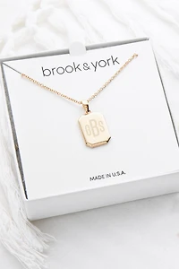 Brook & York Custom Monogram Pendant Necklace