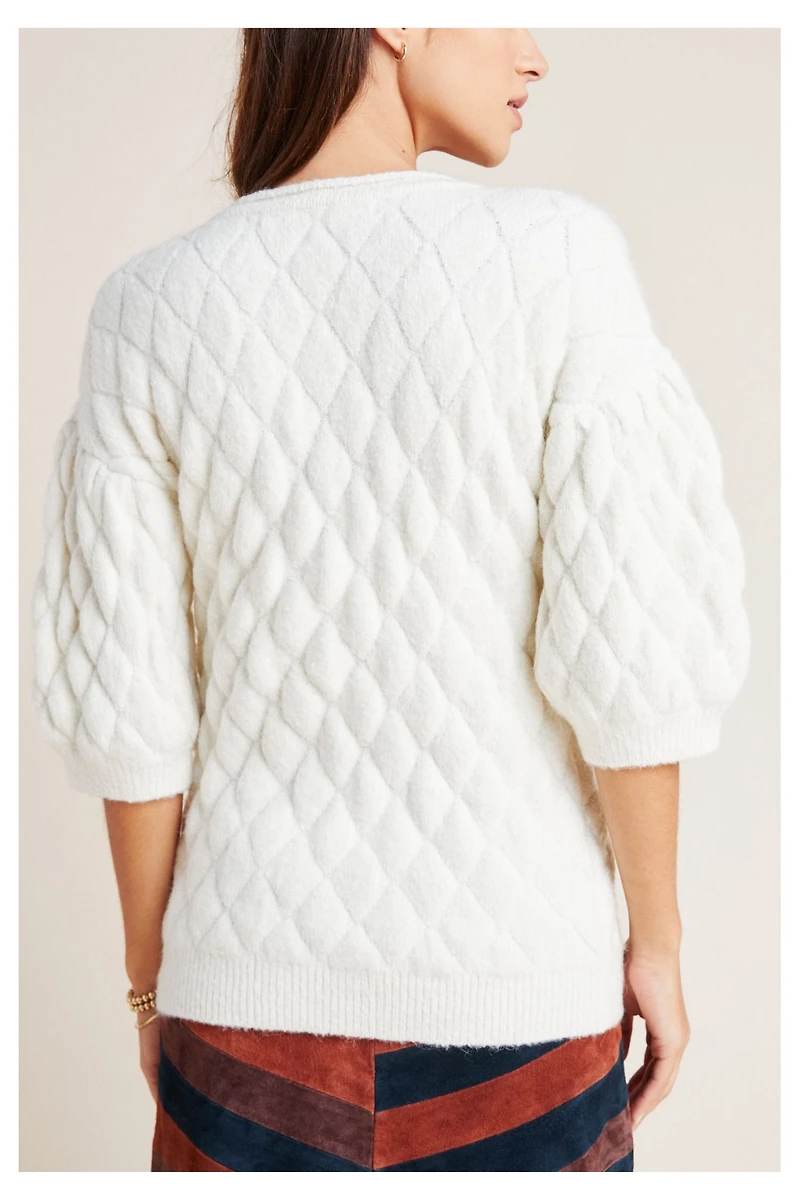 Bonnie Quilted Eyelash Sweater