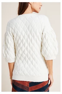 Bonnie Quilted Eyelash Sweater