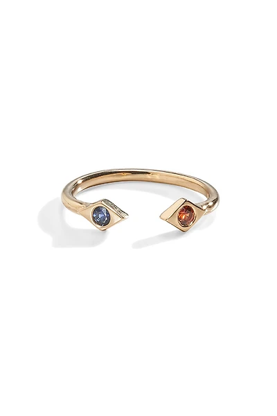 Three Sisters Jewelry Ankara Modern Protective Eye Birthstone Ring