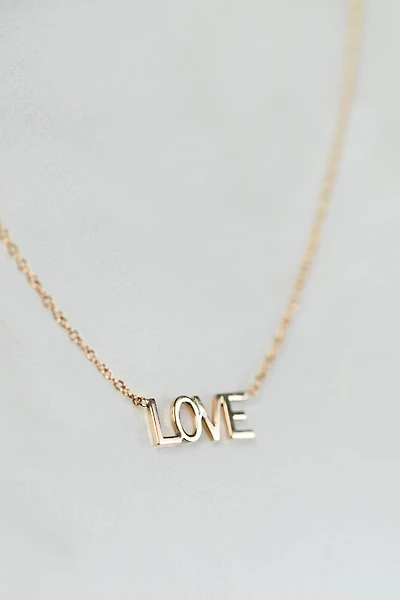 Heather Hawkins 14K Custom Block Print Necklace