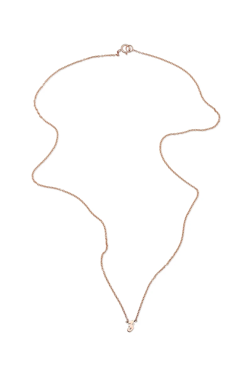 Heather Hawkins 14K Rose Gold Custom Initial Necklace