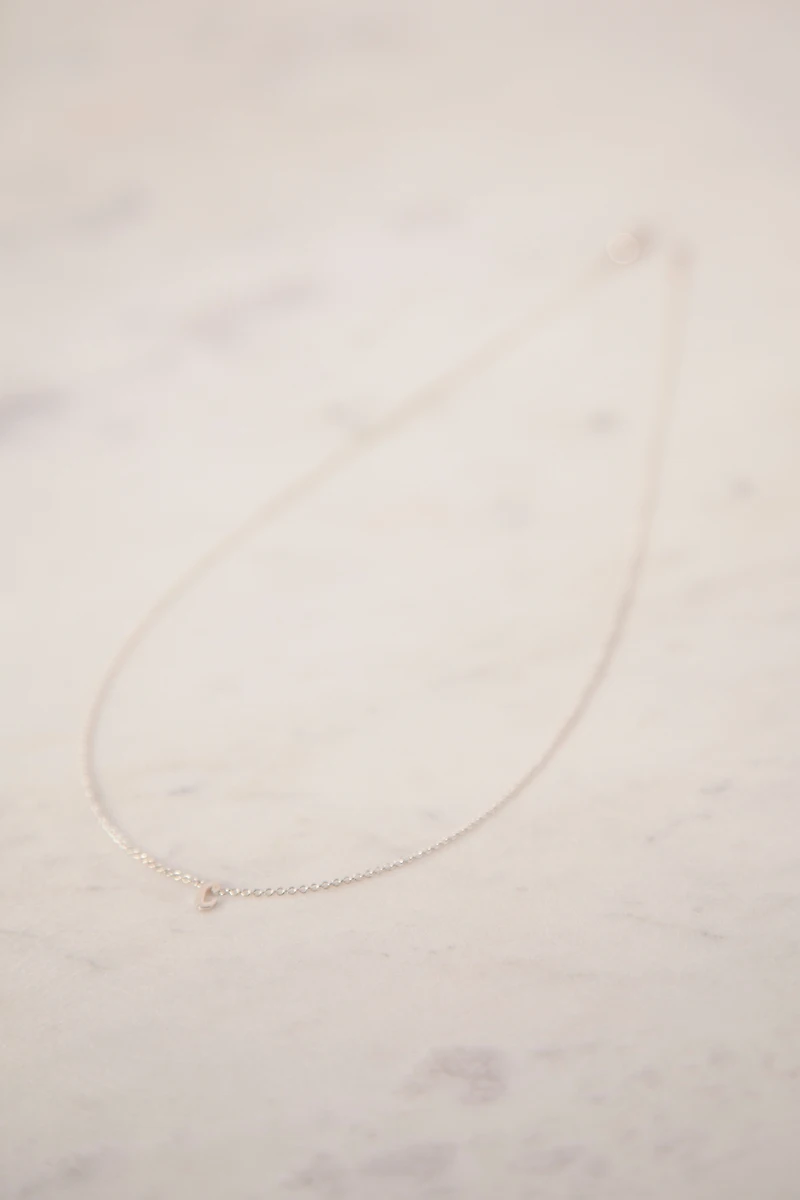 Heather Hawkins 14K White Gold Custom Initial Necklace