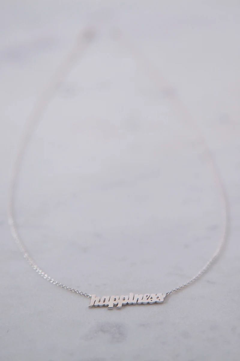 Heather Hawkins Sterling Silver Custom Script Necklace