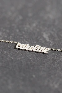 Heather Hawkins Sterling Silver Custom Script Necklace