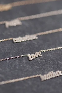 Heather Hawkins Sterling Silver Custom Script Necklace