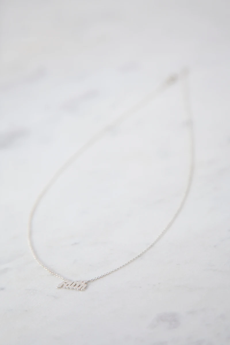 Heather Hawkins Sterling Silver Custom Script Necklace