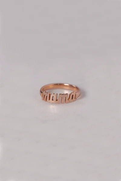 Heather Hawkins 14K Custom Script Ring with Comfort Band