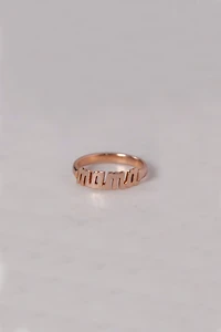 Heather Hawkins 14K Custom Script Ring with Comfort Band