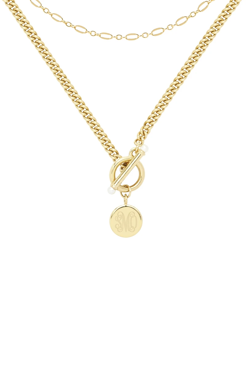Brook & York Custom Monogram Necklace Set
