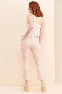 PAIGE Paige Colette Cropped Pink Flared Jeans