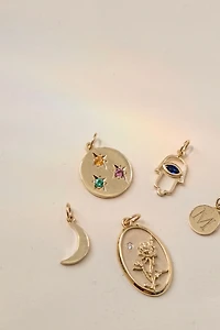 Starling Birthstone Compass Charm 3 Stone Necklace