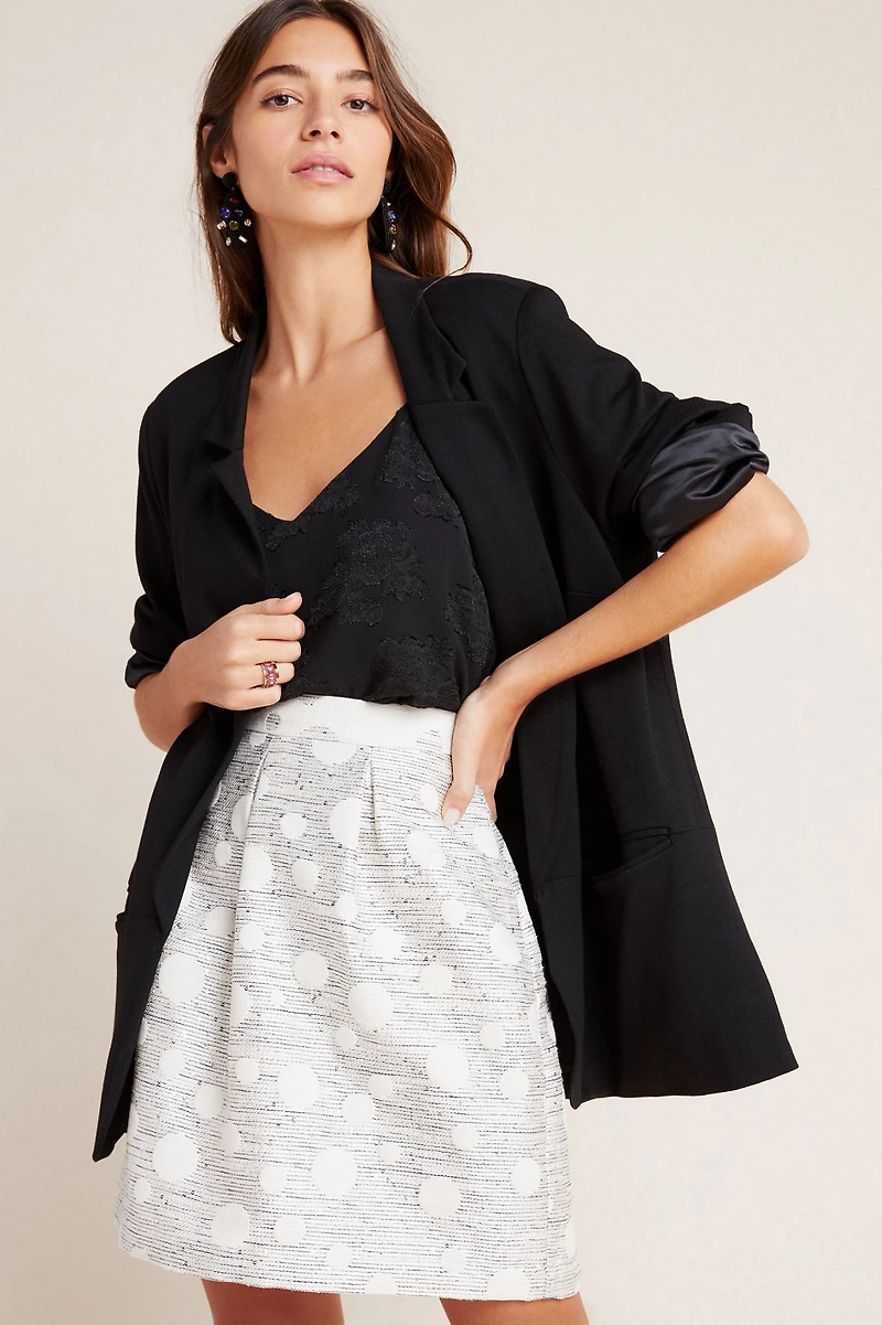 Maeve Anya Dotted Jacquard Mini Skirt