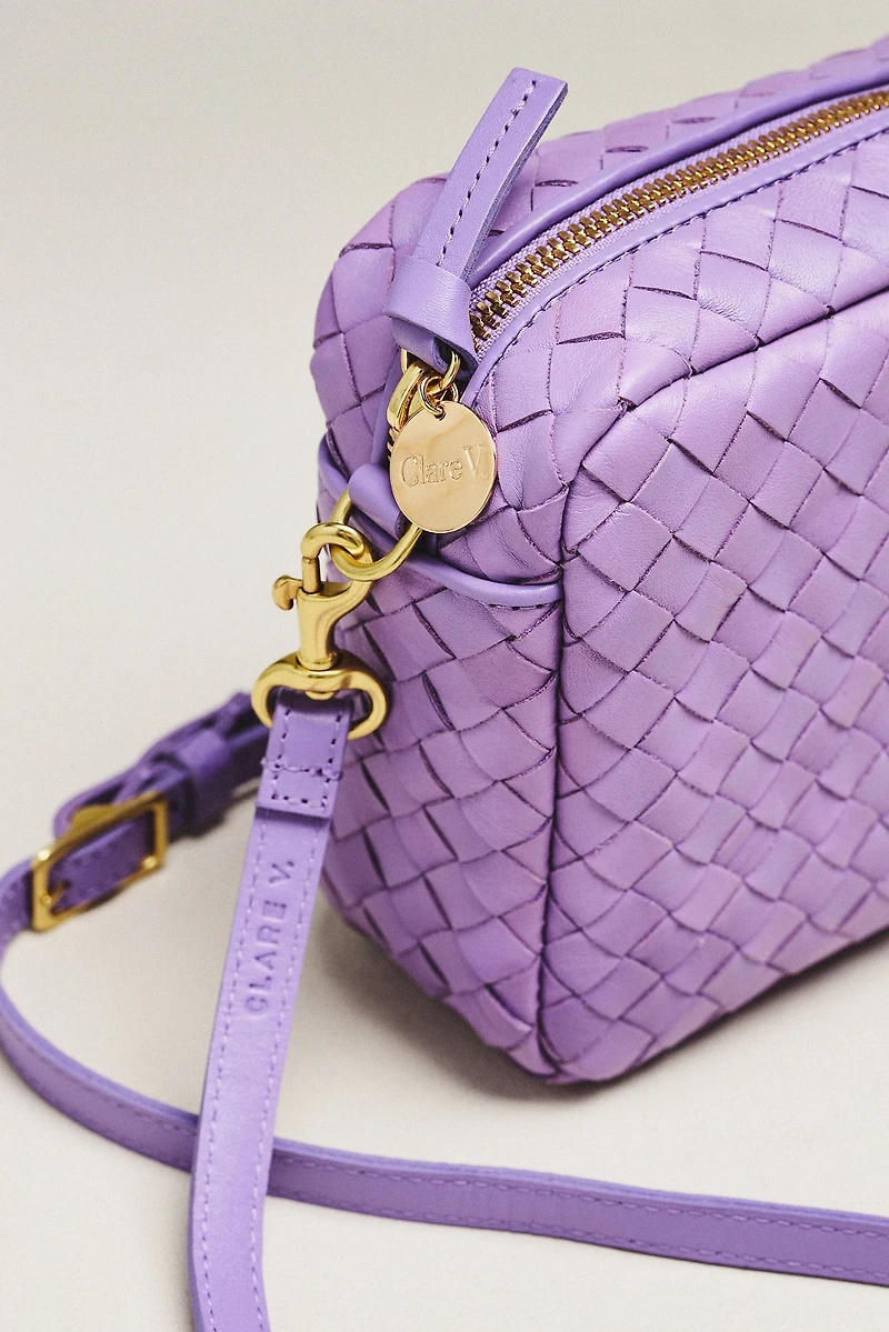Clare V. Woven Midi Crosbody Bag