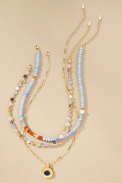 Shades of Sea Layered Necklaces