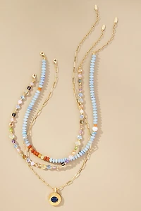 Shades of Sea Layered Necklaces