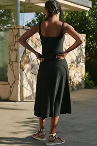 Beyond Yoga Featherweight At The Ready Square-Neck Midi Dress