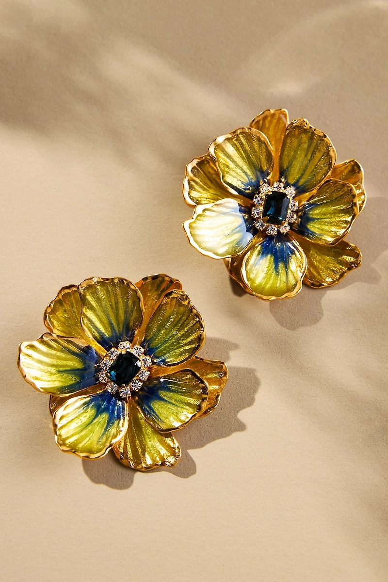 The Pink Reef Handpainted Earrings