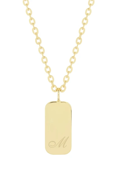Brook & York Custom Monogram Tag Necklace