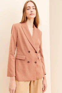 FRENCHMAUVE Daphne Check Blazer