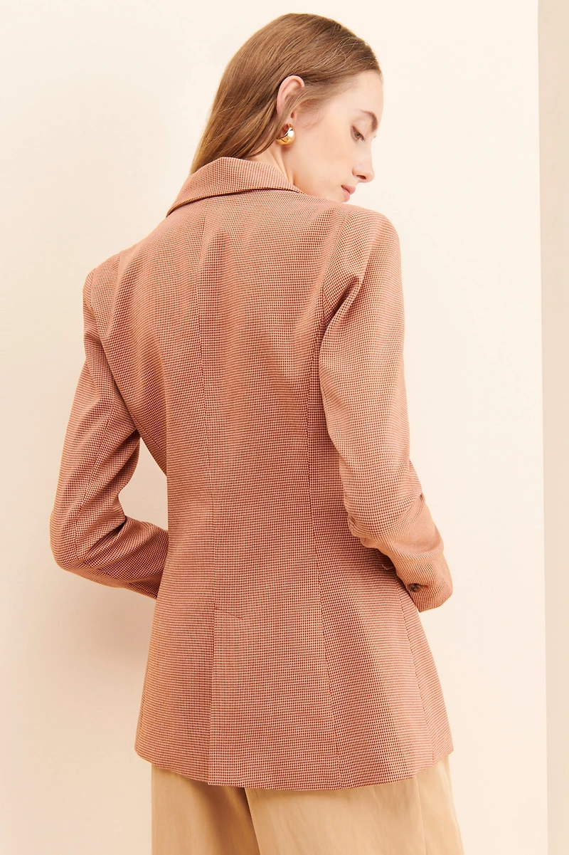 FRENCHMAUVE Daphne Check Blazer