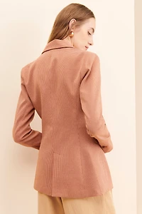 FRENCHMAUVE Daphne Check Blazer