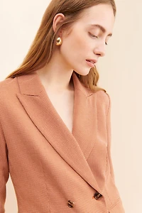 FRENCHMAUVE Daphne Check Blazer
