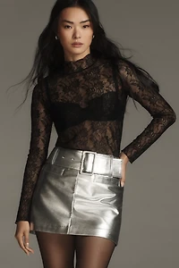 By Anthropologie Lace Layering Turtleneck