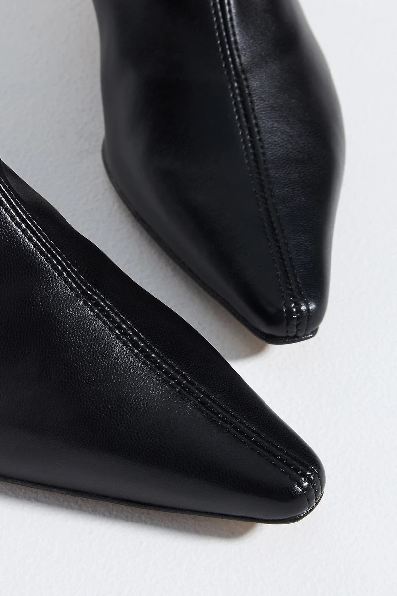 Angel Alarcon Pointed-Toe Kitten-Heel Boots