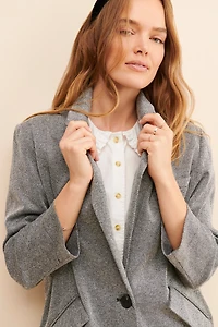 Dress Forum Herringbone Knit Blazer
