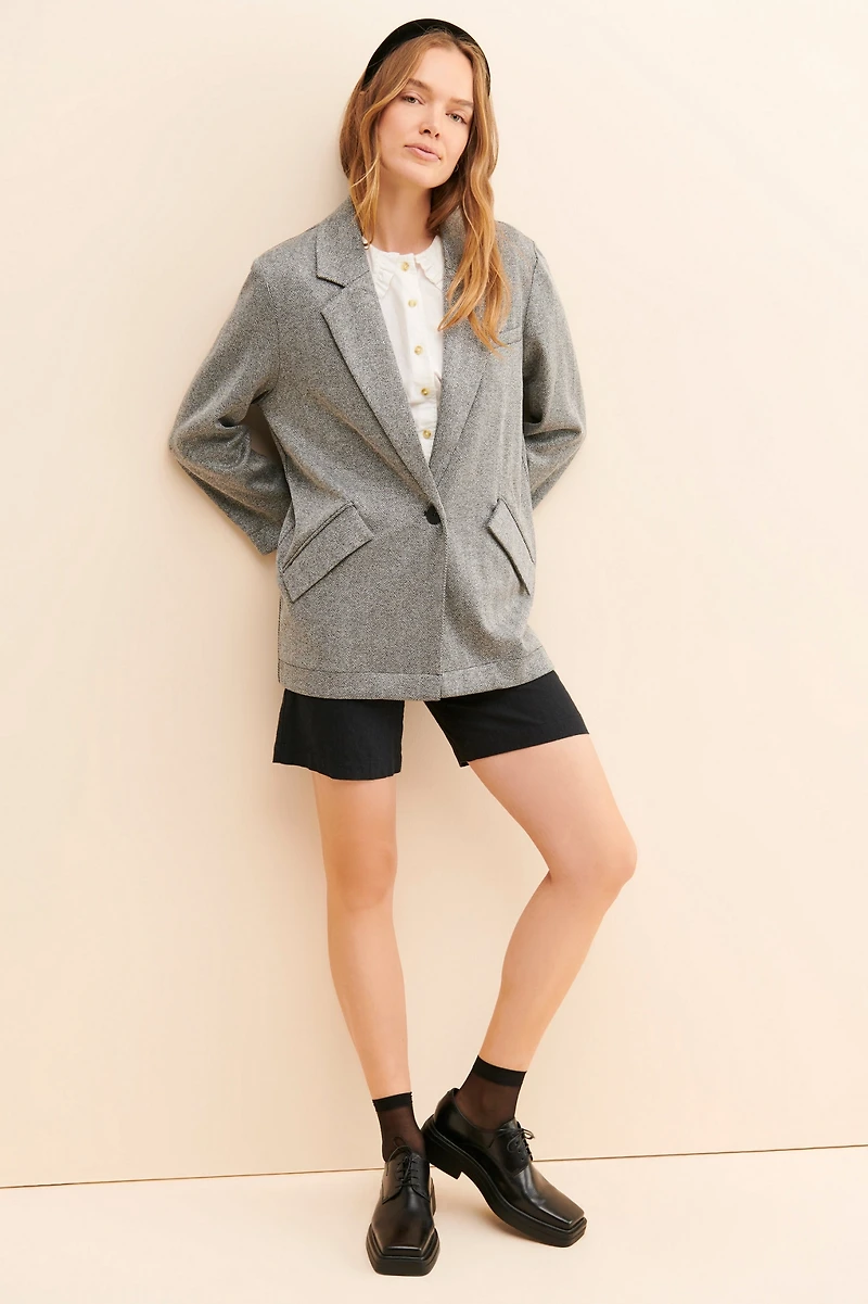 Dress Forum Herringbone Knit Blazer