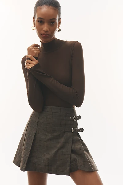 By Anthropologie Mesh Turtleneck Top