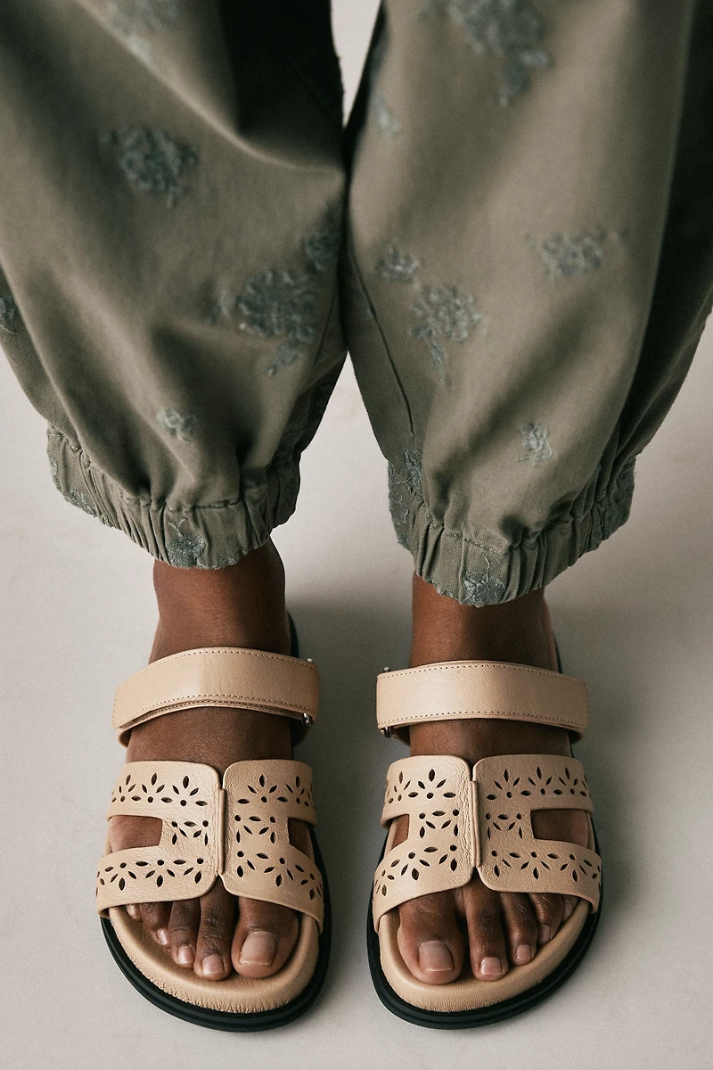 Bibi Lou Cutout Slide Sandals