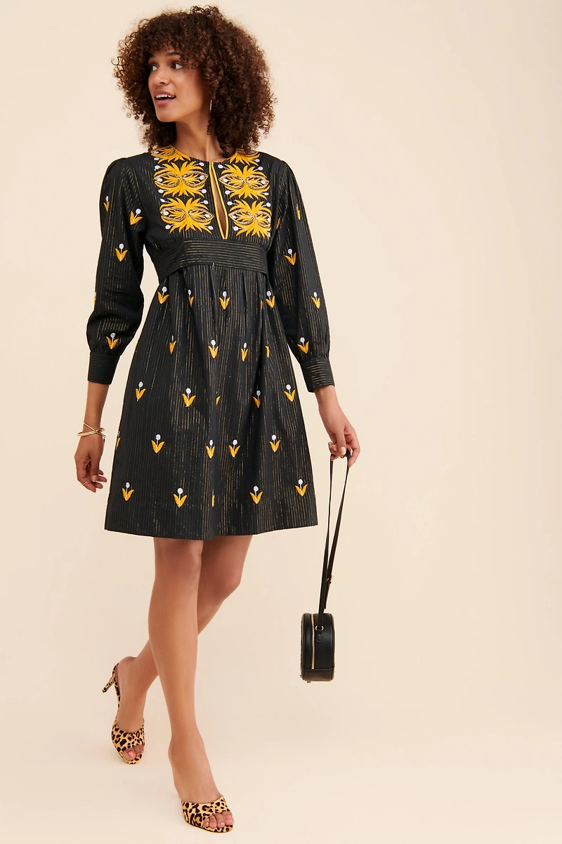 Antik Batik Embroidered Mini Dress
