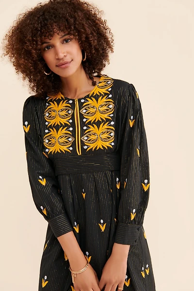Antik Batik Embroidered Mini Dress