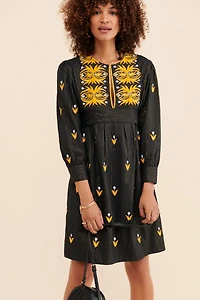 Antik Batik Embroidered Mini Dress