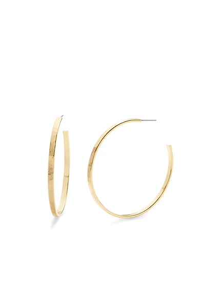 Brook & York Hammered Texture Hoop Earrings